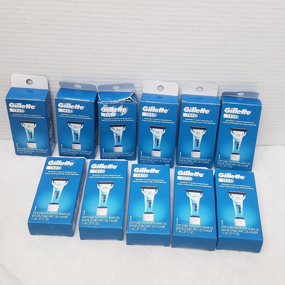 Gillette Treo Disposable Razor With Shave Gel Lot of 11 - Picture 1 of 4